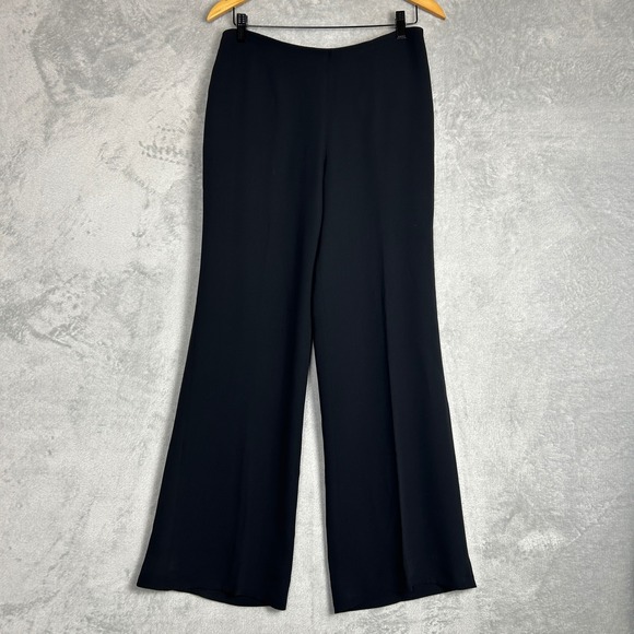 Ralph Lauren Pants - Ralph Lauren Black Label Wide Leg Silk Pants Size 8 Black Quiet Luxury Old Money